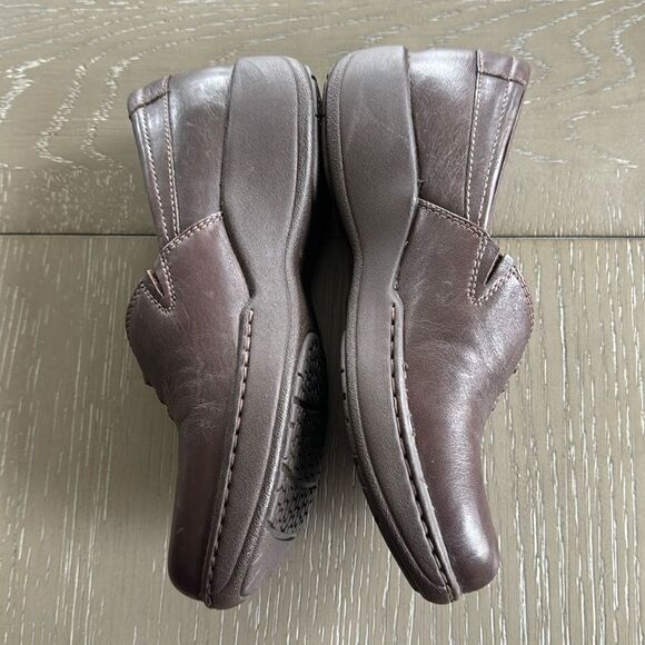 Dansko Women’s Abigail Brown Leather Slip On Clogs Nursing Comfort Shoes Size 38 - Picture 11 of 12